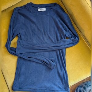 Madewell Long Sleeve Tee in Navy Blue